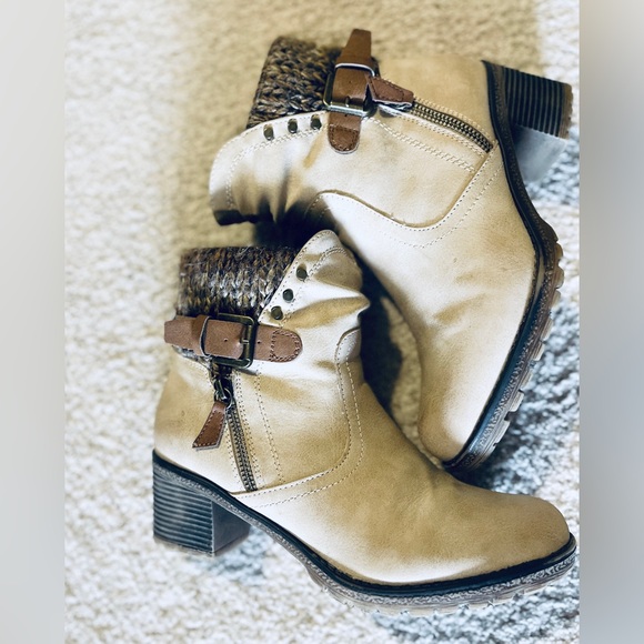 Spring Step Ankle boots NEW worn once for indoor pictures size 38 light beigh - Picture 5 of 13